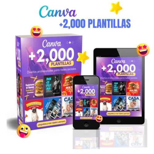 +2,000 Plantillas listas para editar en Canva